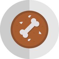 Fossil Flat Scale Icon vector