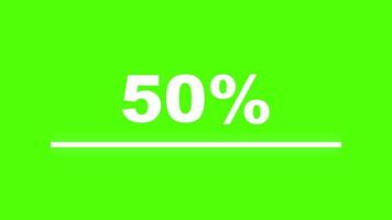 50 percent off on the green background video