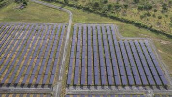 Solar power farm from drone view,Green energy technology photo