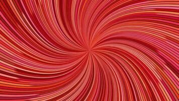 Red rotating psychedelic spiral burst stripes - seamless loop motion graphic design video
