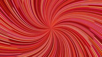 Red rotating psychedelic spiral burst stripes - seamless loop motion graphic design video