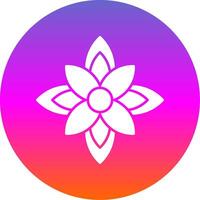 Poinsettia Glyph Gradient Circle Icon vector