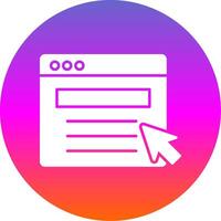 Web Portal Glyph Gradient Circle Icon vector