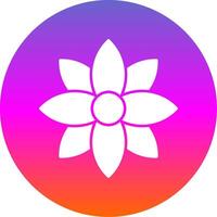 Dandelion Glyph Gradient Circle Icon vector
