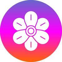 Hyacinth Glyph Gradient Circle Icon vector