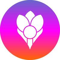 Crocus Glyph Gradient Circle Icon vector
