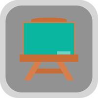 Chalkboard Flat Round Corner Icon vector