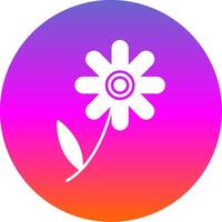 Chamomile Glyph Gradient Circle Icon vector