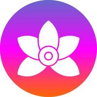 Lily Glyph Gradient Circle Icon vector