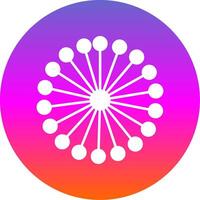 Mimosa Glyph Gradient Circle Icon vector