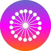 Mimosa Glyph Gradient Circle Icon vector