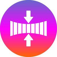 Elasticity Glyph Gradient Circle Icon vector