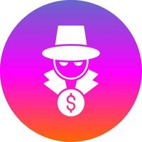 Fraud Glyph Gradient Circle Icon vector