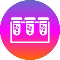 Test tube Glyph Gradient Circle Icon vector