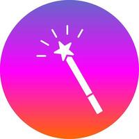 Magic Wand Glyph Gradient Circle Icon vector