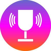 Tuning Fork Glyph Gradient Circle Icon vector