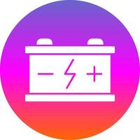 Battery Glyph Gradient Circle Icon vector