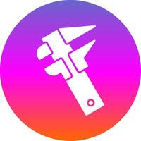 Caliper Glyph Gradient Circle Icon vector