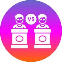 Debate Glyph Gradient Circle Icon vector