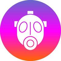 Gas Mask Glyph Gradient Circle Icon vector