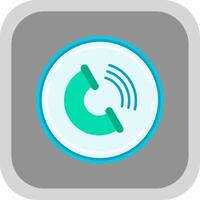 Contact Flat Round Corner Icon vector