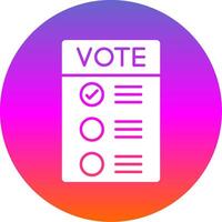 Number of vote Glyph Gradient Circle Icon vector