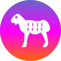 Sheep Glyph Gradient Circle Icon vector