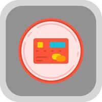 Pay Flat Round Corner Icon vector