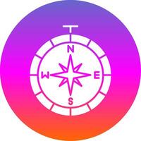 Compass Glyph Gradient Circle Icon vector