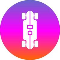 Longboard Glyph Gradient Circle Icon vector