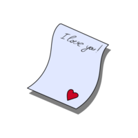 love note, Valentine Flat Graphic Illustrations, transparent background png