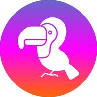 Toucan Glyph Gradient Circle Icon vector