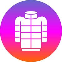 Puffer Coat Glyph Gradient Circle Icon vector