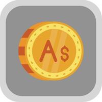 Australian dollar Flat Round Corner Icon vector