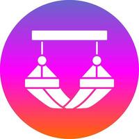 Hammock Glyph Gradient Circle Icon vector