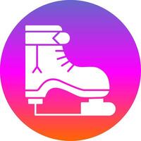 Ice Skate Glyph Gradient Circle Icon vector