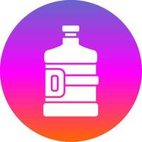 Water Flask Glyph Gradient Circle Icon vector