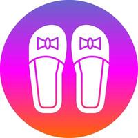 Slippers Glyph Gradient Circle Icon vector