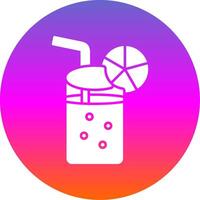 Lemonade Glyph Gradient Circle Icon vector