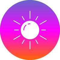 Sun Glyph Gradient Circle Icon vector