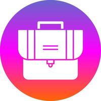 Suitcase Glyph Gradient Circle Icon vector