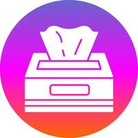Tissue Box Glyph Gradient Circle Icon vector