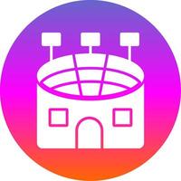Stadium Glyph Gradient Circle Icon vector