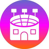 Stadium Glyph Gradient Circle Icon vector