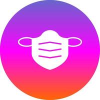 Surgical Mask Glyph Gradient Circle Icon vector