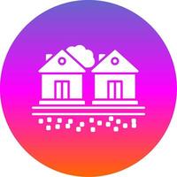 Residential Area Glyph Gradient Circle Icon vector