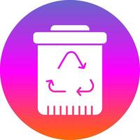 Recycling Glyph Gradient Circle Icon vector