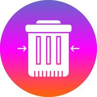 Waste Reduction Glyph Gradient Circle Icon vector