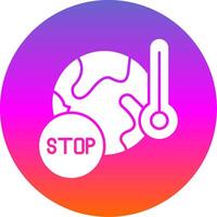 Stop Global Warming Glyph Gradient Circle Icon vector