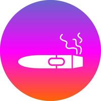 Cigar Glyph Gradient Circle Icon vector